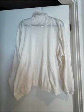 American Vintage Cream Long-Sleeve Turtleneck Top